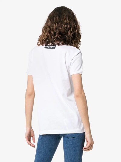 Shop Dolce & Gabbana Love Heart T-shirt In W0800 White