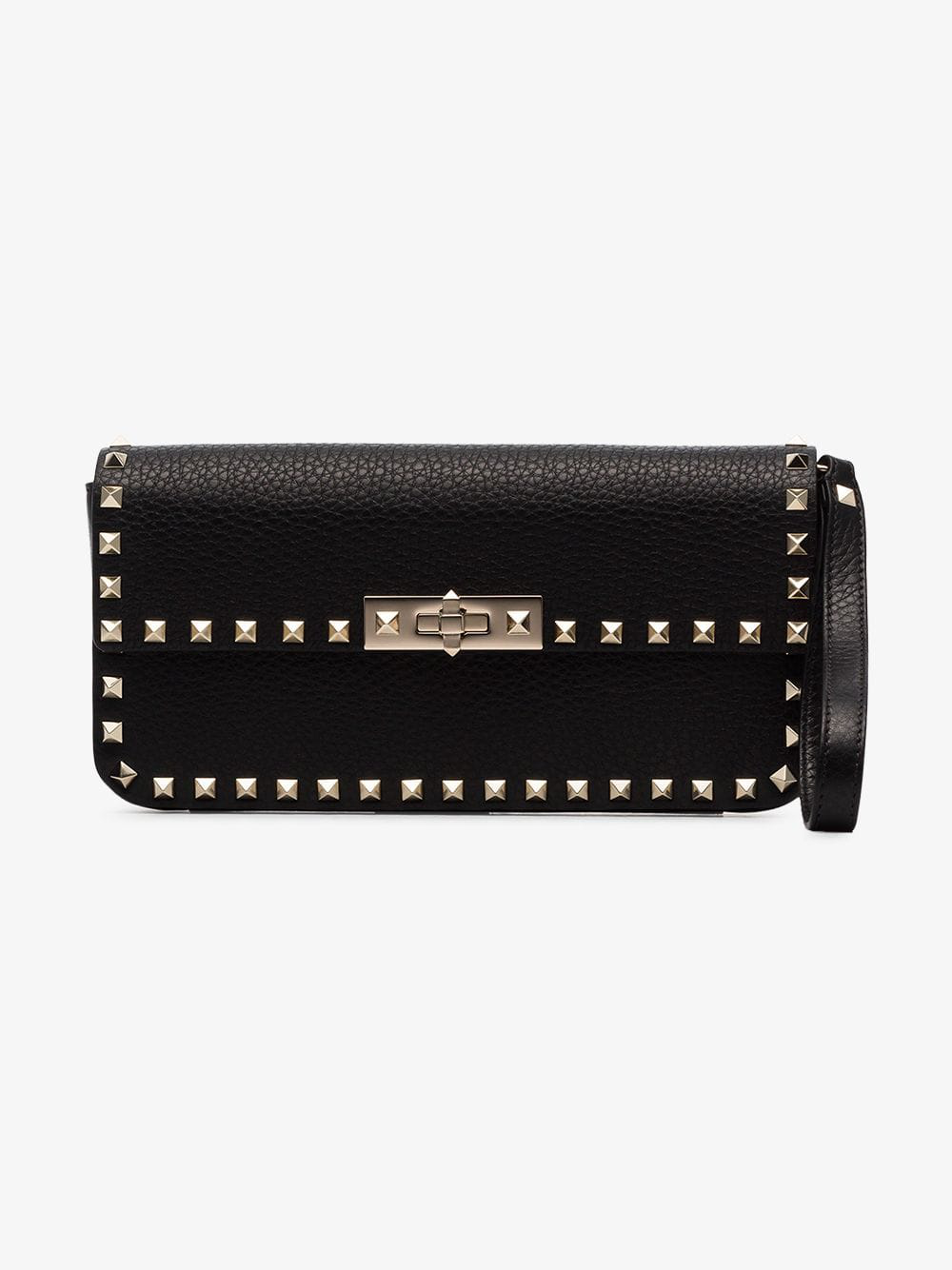 valentino black clutch bag