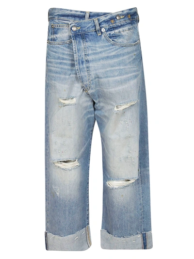 Shop R13 Distressed Boyfriend Jeans In Blue