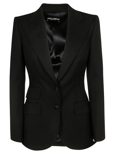 Shop Dolce & Gabbana Fitted Blazer In Black