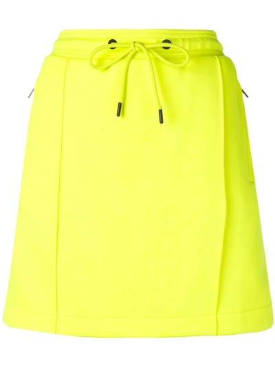 Shop Kenzo Logo Tape Mini Skirt - Yellow