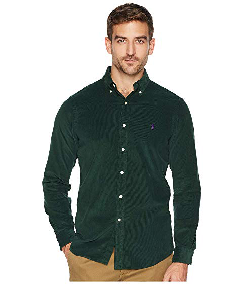 ralph lauren green corduroy shirt