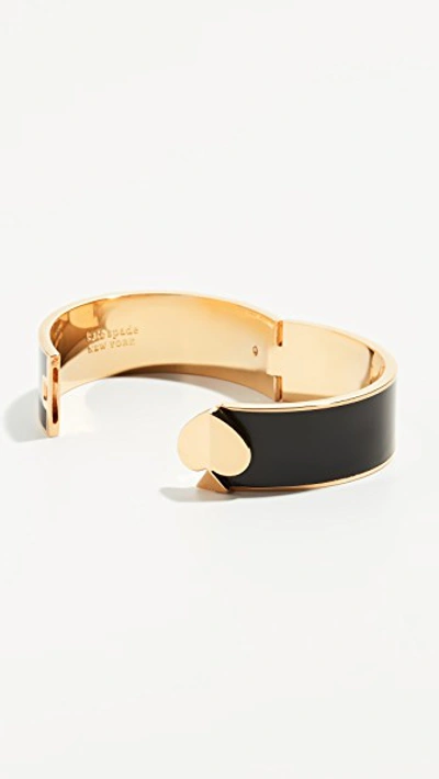 Shop Kate Spade Heritage Spade Bangle Bracelet In Black