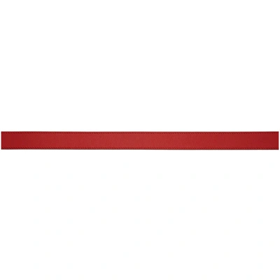 Shop Gucci Red Leather Torchon Gg Belt In 6433 Red