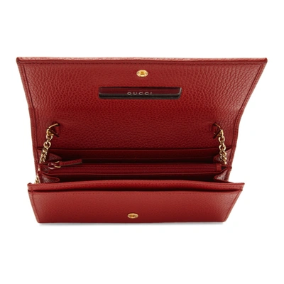 Shop Gucci Red Petite Gg Marmont Chain Bag In 6433 Red