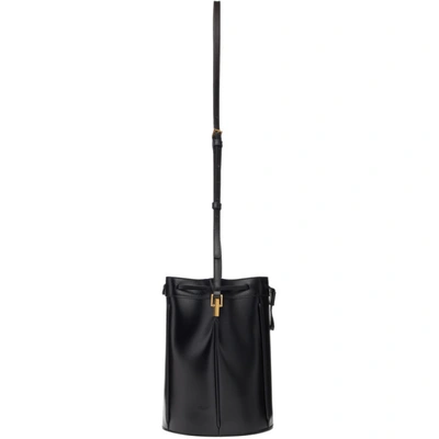 Shop Saint Laurent Black Medium Talitha Bucket Bag In 1000 Black