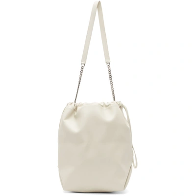 Shop Saint Laurent White Teddy Bucket Bag