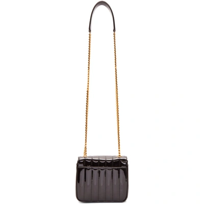 Shop Saint Laurent Black Patent Small Vicky Bag In 1000 Black