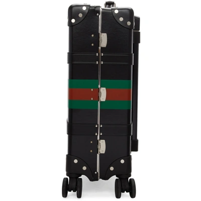 Shop Gucci Black Globe-trotter Edition Web Carry-on Suitcase