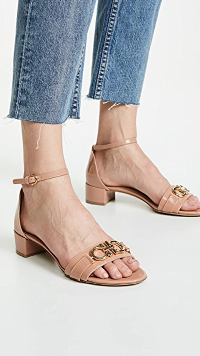 Shop Ferragamo Como 35mm Sandals In New Blush