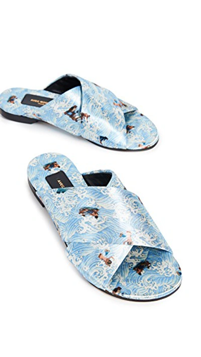 Shop Avec Modération Honolulu Crisscross Slide Sandals In Hawaii Makai