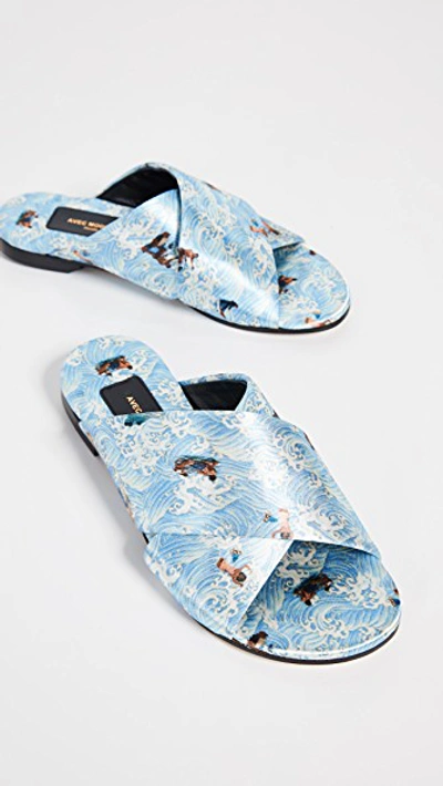 Shop Avec Modération Honolulu Crisscross Slide Sandals In Hawaii Makai