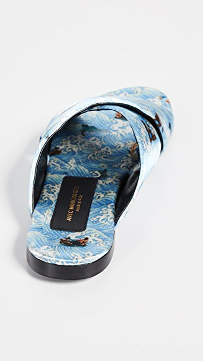 Shop Avec Modération Honolulu Crisscross Slide Sandals In Hawaii Makai