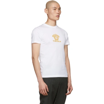 Shop Versace White Medusa T-shirt