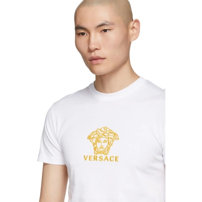 Shop Versace White Medusa T-shirt