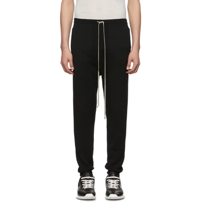 Shop Rick Owens Black Joggers Lounge Pants In 09 Black