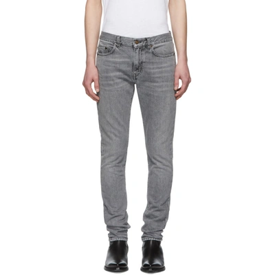 Shop Saint Laurent Grey Skinny Jeans In 1440fadmedg