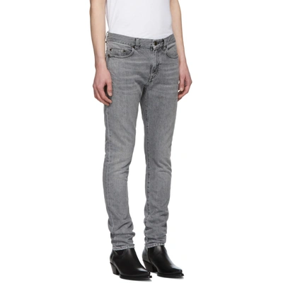 Shop Saint Laurent Grey Skinny Jeans In 1440fadmedg