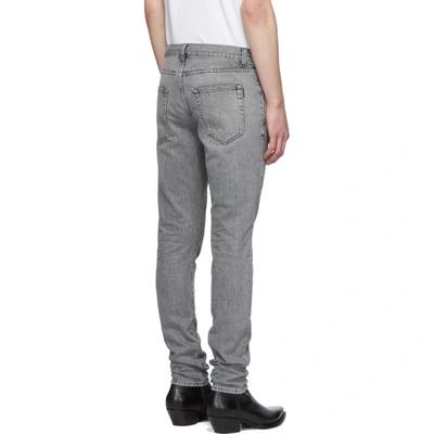 Shop Saint Laurent Grey Skinny Jeans In 1440fadmedg