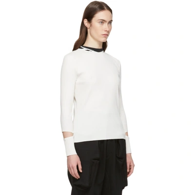 Shop Perks And Mini White Echoing Waves Sweater In Sc2 White