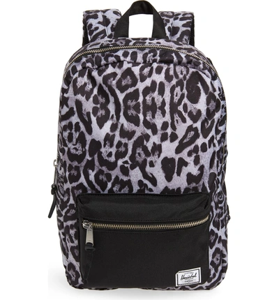 Shop Herschel Supply Co 'settlement Mid Volume' Backpack - Black In Snow Leopard/ Black