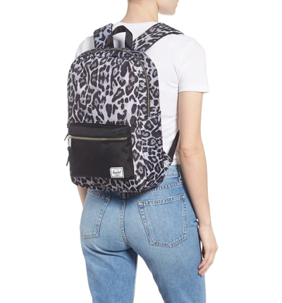 Shop Herschel Supply Co 'settlement Mid Volume' Backpack - Black In Snow Leopard/ Black
