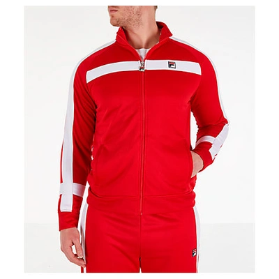 Shop Fila Men's Renzo Track Jacket In Red
