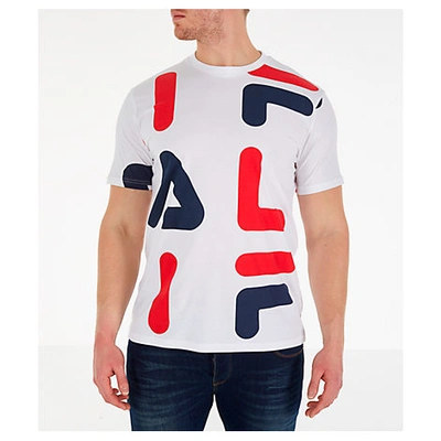 Shop Fila Men's Bennet T-shirt In White Size X-large Cotton