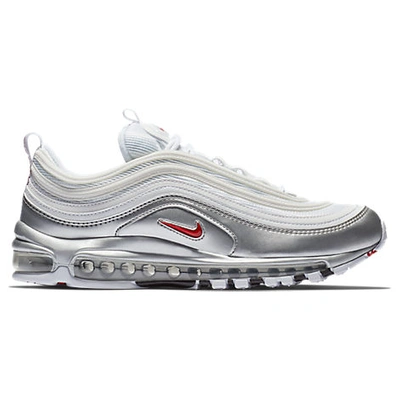 Shop Nike Men's Air Max 97 Qs Casual Shoes In White Size 12.0 Leather