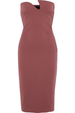 strapless scuba dress