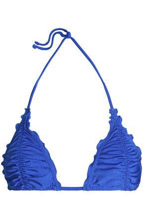 ruched triangle bikini top