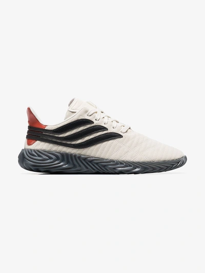 Shop Adidas Originals Adidas Off-white Sobakov Quilted Leather Low-top Sneakers In Grey/white