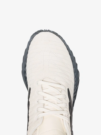 Shop Adidas Originals Adidas Off-white Sobakov Quilted Leather Low-top Sneakers In Grey/white