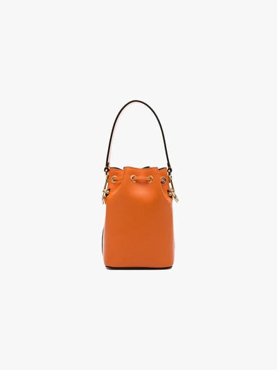 Shop Fendi Orange Mon Tresor Mini Leather Bag