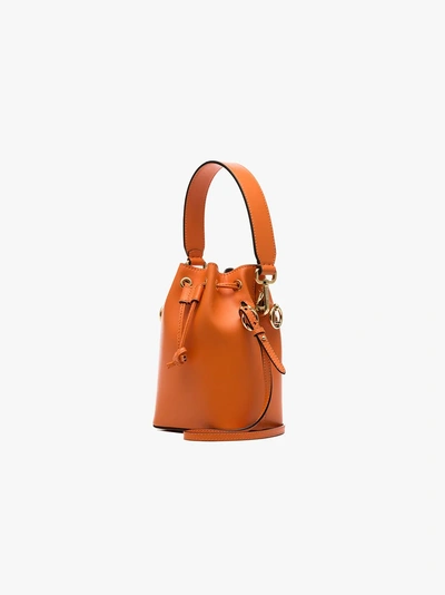 Shop Fendi Orange Mon Tresor Mini Leather Bag