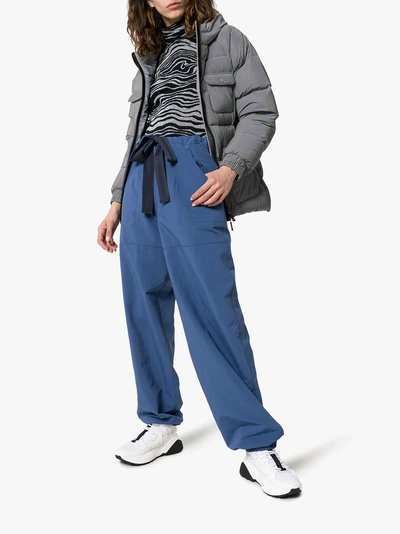 Shop Moncler Blue Drawstring Fastening Track Pants