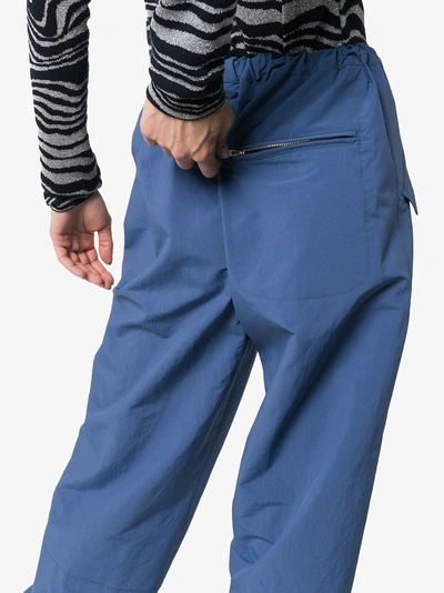 Shop Moncler Blue Drawstring Fastening Track Pants