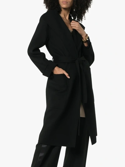 Shop Joseph Lista Belted Wrap Trench Coat In 0010 Black