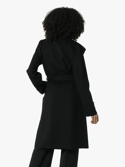 Shop Joseph Lista Belted Wrap Trench Coat In 0010 Black