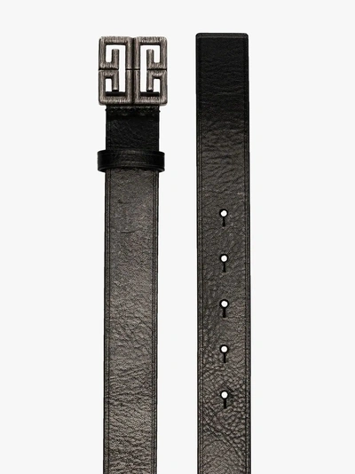 Shop Givenchy Black 4g Leather Belt