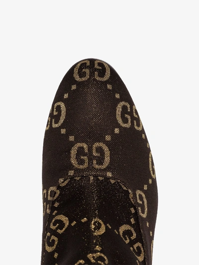 Shop Gucci Gg Logo Boots In Brown