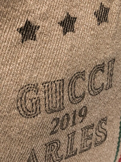 Shop Gucci 'juta Arles' Shopper In Brown