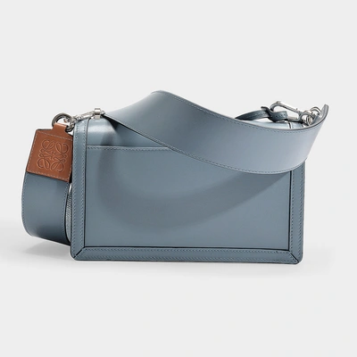 Shop Loewe | Barcelona Bag In Blue Calfskin