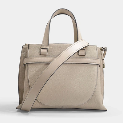 Shop Loewe | Gate Top Handle Small Bag In Brown Calfskin