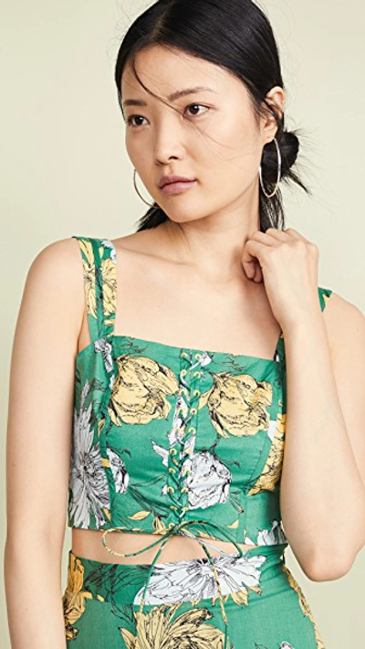 Shop Alexis Kiddo Top In Garden Green