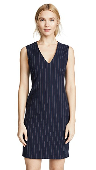 Rag Bone Lexi Striped V neck Sleeveless Dress In Navystrp ModeSens