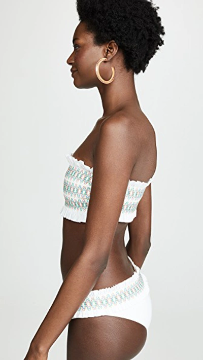 Shop Tory Burch Costa Bandeau Bikini Top In New Ivory