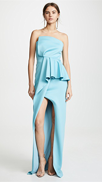 black halo jonas gown