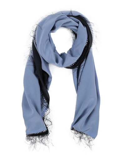 Shop Giorgio Armani Scarves In Sky Blue