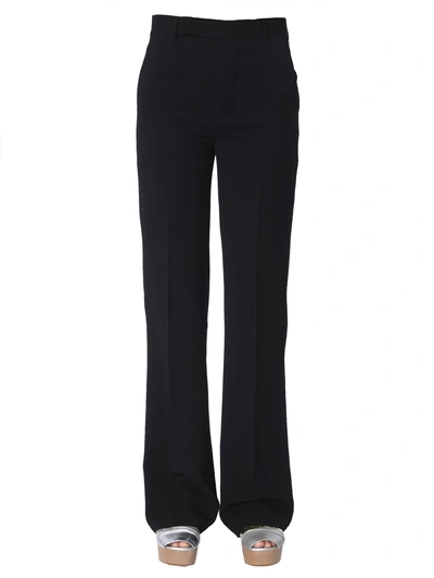 Shop Rick Owens Wide Trousers In Nero